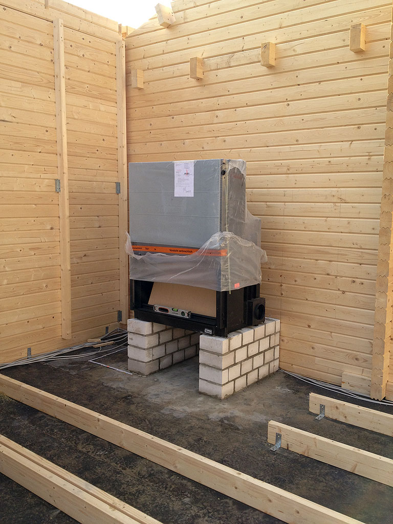 Der MQ Ranch Kamin im Rohbau Kamin